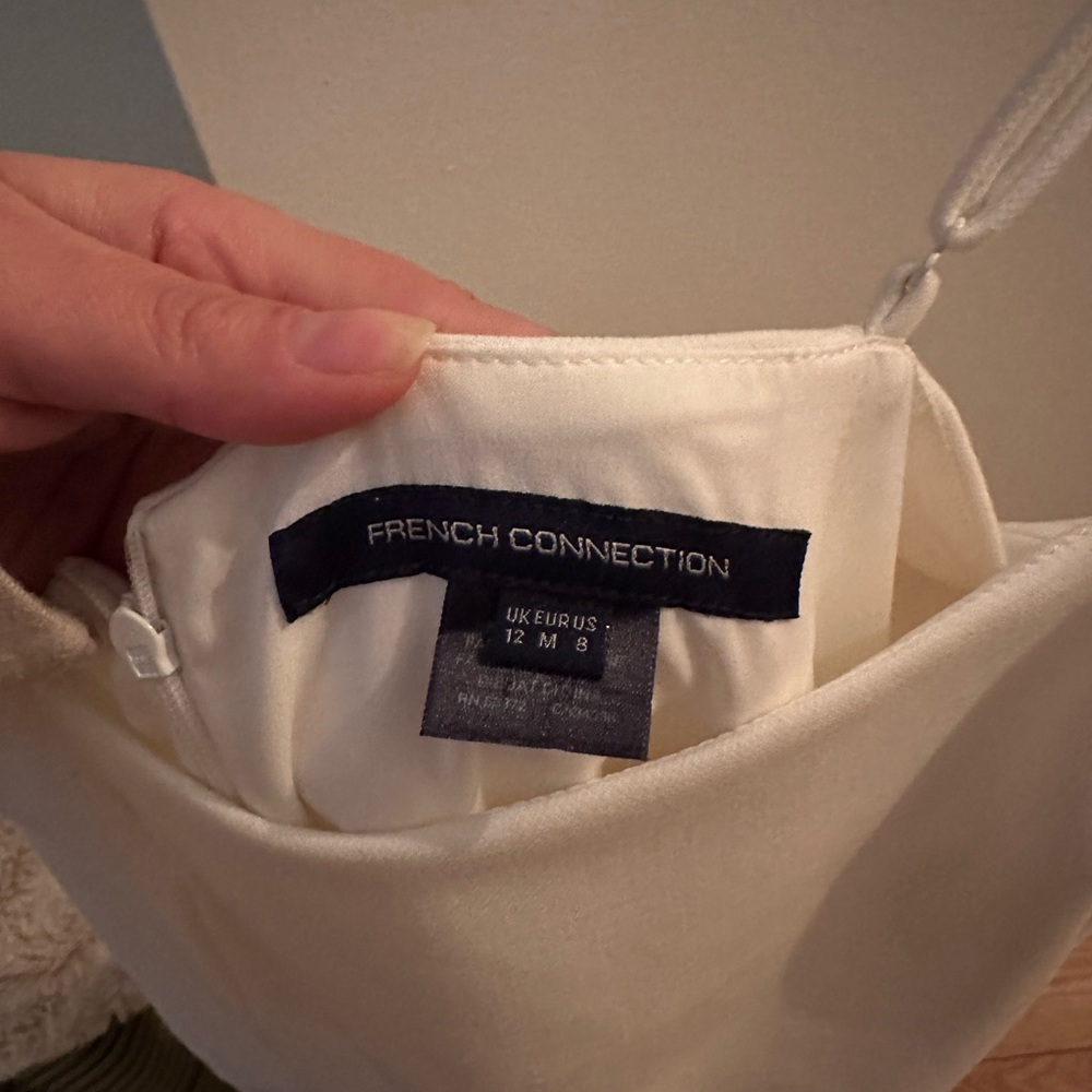 French Connection Sydney Dress Size 8 in White - Picture 3 of 4